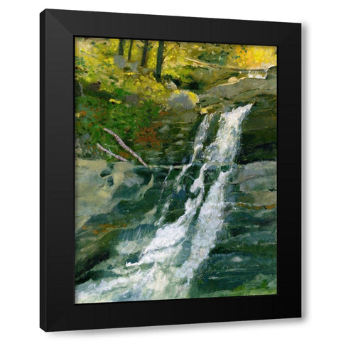 Kent Falls Black Modern Wood Framed Art Print with Double Matting by Sweetwater