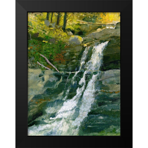 Kent Falls Black Modern Wood Framed Art Print by Sweetwater