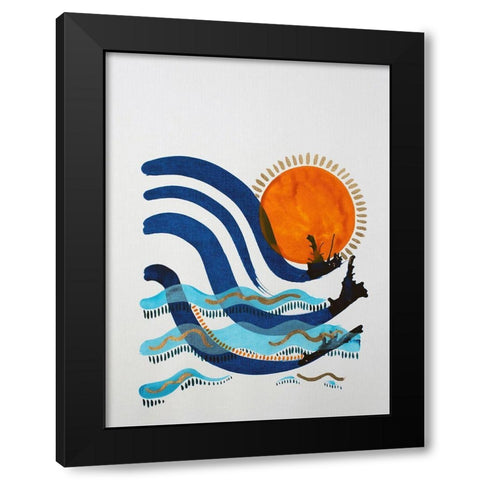 What a Way to Spend the Day Black Modern Wood Framed Art Print with Double Matting by Gianni, Katie