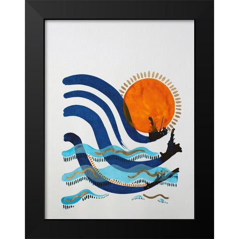 What a Way to Spend the Day Black Modern Wood Framed Art Print by Gianni, Katie