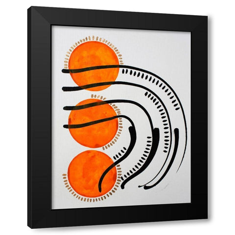 Get a Grip Black Modern Wood Framed Art Print by Gianni, Katie