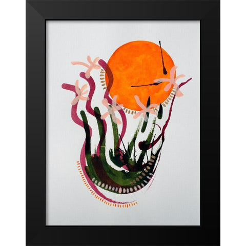 Walking Barefoot in the Grass Black Modern Wood Framed Art Print by Gianni, Katie
