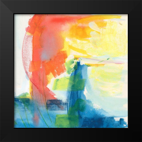 Crimson Sunset I Black Modern Wood Framed Art Print by Combs, Joyce