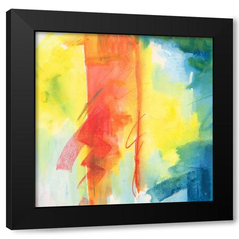 Crimson Sunset II Black Modern Wood Framed Art Print by Combs, Joyce