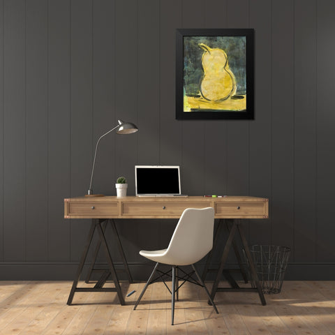 Urban Pear I Black Modern Wood Framed Art Print by Combs, Joyce