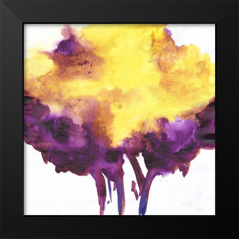 Magic Foliage II Black Modern Wood Framed Art Print by Combs, Joyce