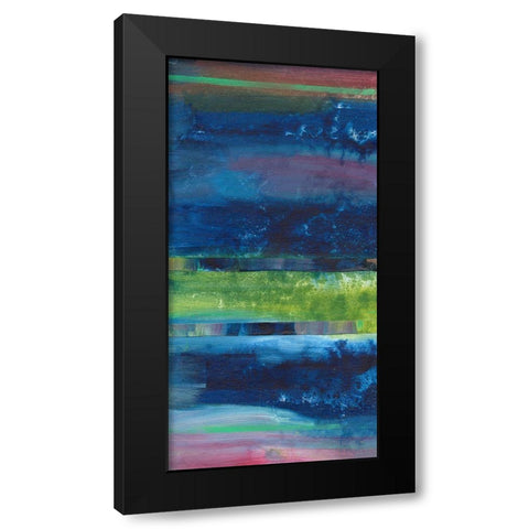 Blue Contentment I Black Modern Wood Framed Art Print by Combs, Joyce