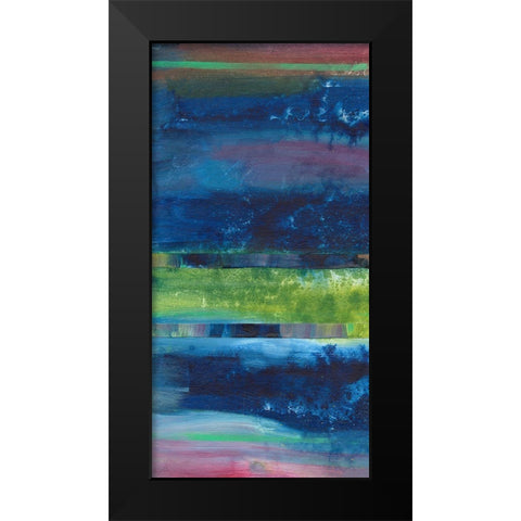 Blue Contentment I Black Modern Wood Framed Art Print by Combs, Joyce