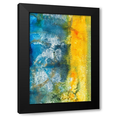 Aquatic Energy II Black Modern Wood Framed Art Print by Combs, Joyce