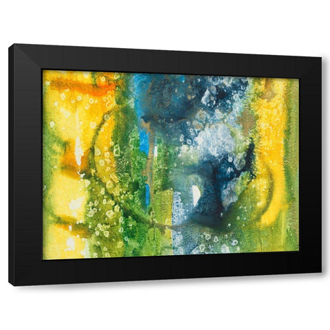 Aquatic Energy III Black Modern Wood Framed Art Print with Double Matting by Combs, Joyce