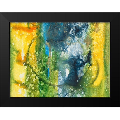 Aquatic Energy III Black Modern Wood Framed Art Print by Combs, Joyce