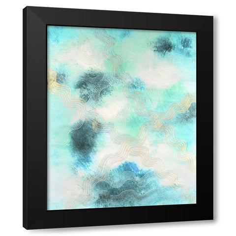 Blue Shift I Black Modern Wood Framed Art Print by Lam, Vanna