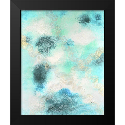 Blue Shift I Black Modern Wood Framed Art Print by Lam, Vanna