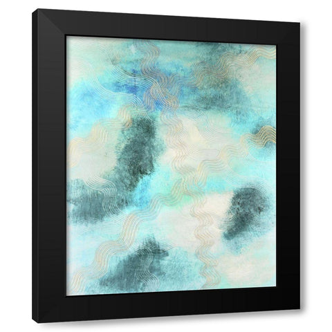Blue Shift II Black Modern Wood Framed Art Print by Lam, Vanna