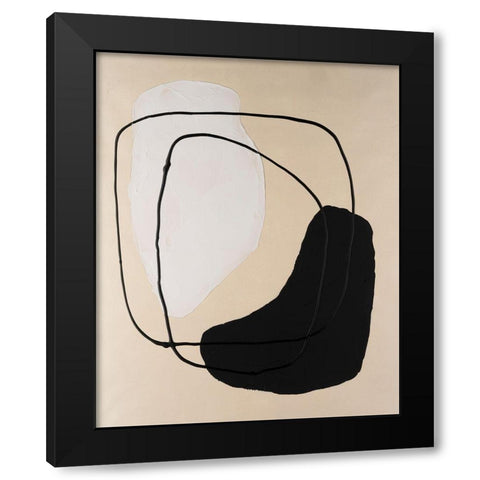 Avant Mod I Black Modern Wood Framed Art Print by Lam, Vanna