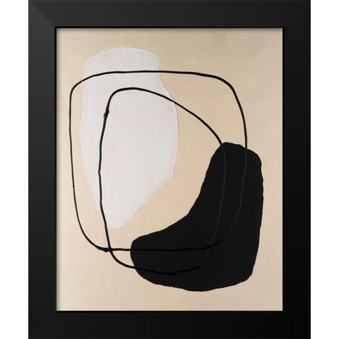 Avant Mod I Black Modern Wood Framed Art Print by Lam, Vanna