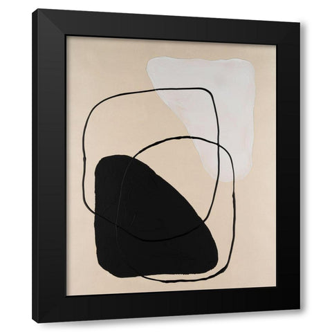Avant Mod II Black Modern Wood Framed Art Print with Double Matting by Lam, Vanna