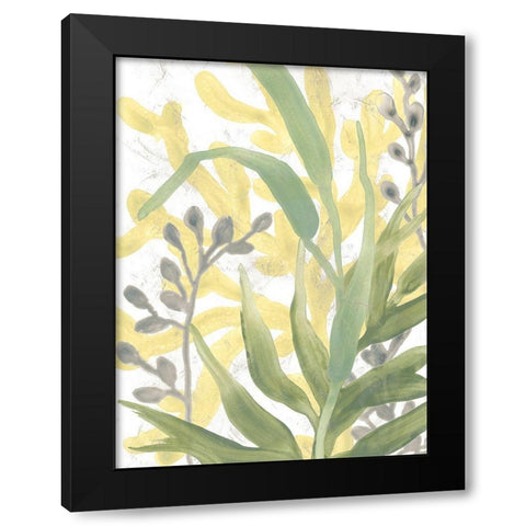 Sea Grass Fresco I Black Modern Wood Framed Art Print with Double Matting by Vess, June Erica