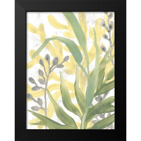 Sea Grass Fresco I Black Modern Wood Framed Art Print by Vess, June Erica