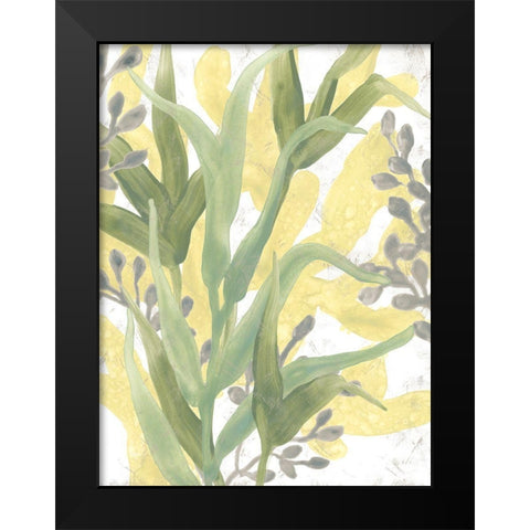 Sea Grass Fresco II Black Modern Wood Framed Art Print by Vess, June Erica