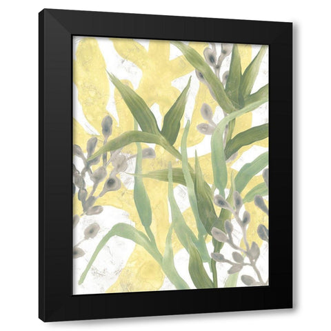 Sea Grass Fresco III Black Modern Wood Framed Art Print by Vess, June Erica