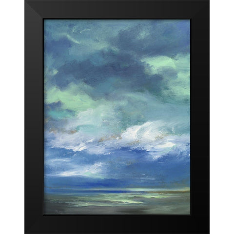 Island Morning Black Modern Wood Framed Art Print by Finch, Sheila