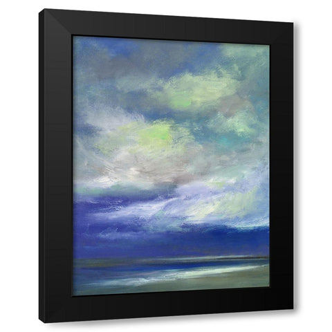 Island Dusk Black Modern Wood Framed Art Print by Finch, Sheila