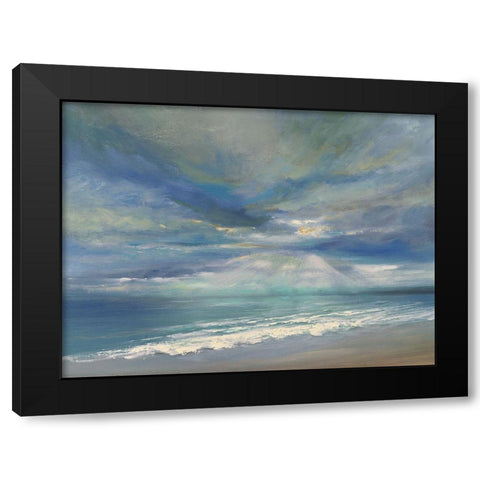 God Rays Black Modern Wood Framed Art Print by Finch, Sheila