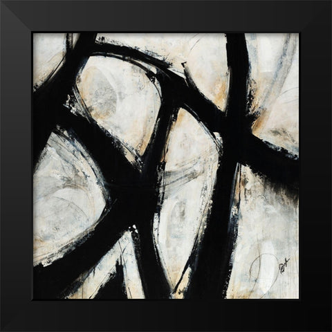 Symbology Black Modern Wood Framed Art Print by Douglass, Farrell