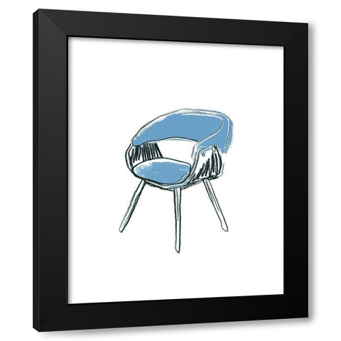 Take a Seat I Black Modern Wood Framed Art Print with Double Matting by Vess, June Erica