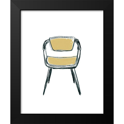 Take a Seat II Black Modern Wood Framed Art Print by Vess, June Erica