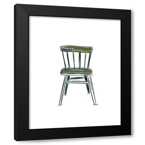 Take a Seat IV Black Modern Wood Framed Art Print with Double Matting by Vess, June Erica