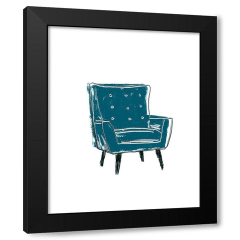 Take a Seat VII Black Modern Wood Framed Art Print with Double Matting by Vess, June Erica