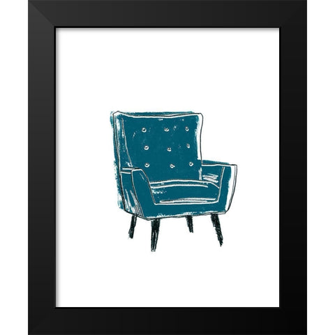 Take a Seat VII Black Modern Wood Framed Art Print by Vess, June Erica