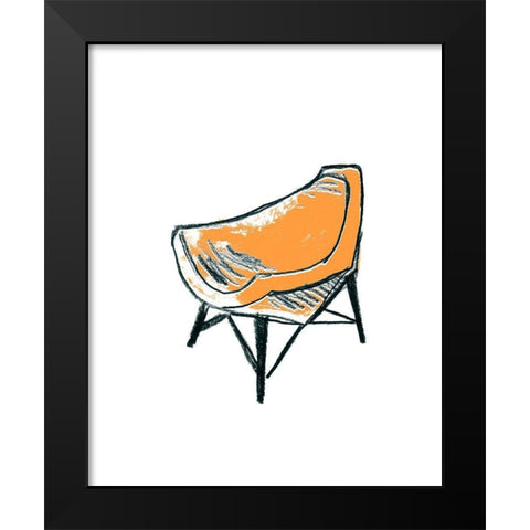 Take a Seat XII Black Modern Wood Framed Art Print by Vess, June Erica