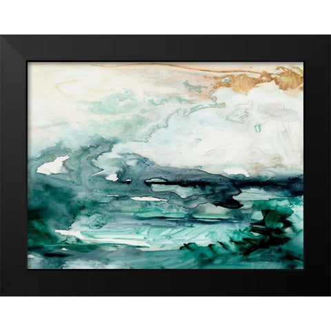 Sea Foam Flow I Black Modern Wood Framed Art Print by Parker, Jennifer Paxton