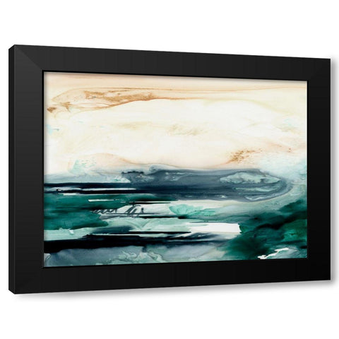 Sea Foam Flow II Black Modern Wood Framed Art Print with Double Matting by Parker, Jennifer Paxton
