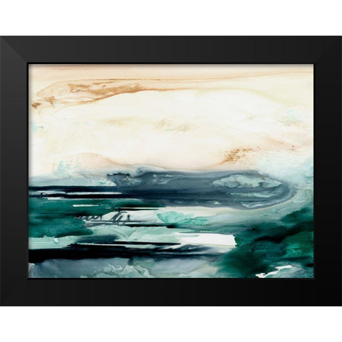 Sea Foam Flow II Black Modern Wood Framed Art Print by Parker, Jennifer Paxton