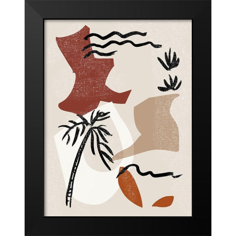 Soft Palms II Black Modern Wood Framed Art Print by Wang, Melissa