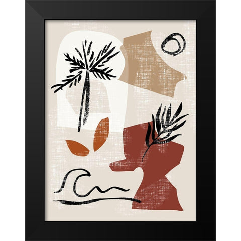 Soft Palms III Black Modern Wood Framed Art Print by Wang, Melissa