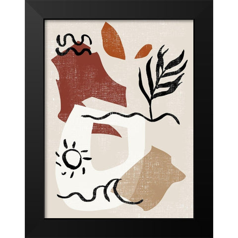 Soft Palms IV Black Modern Wood Framed Art Print by Wang, Melissa