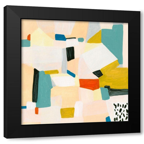 Sandy Land I Black Modern Wood Framed Art Print with Double Matting by Wang, Melissa