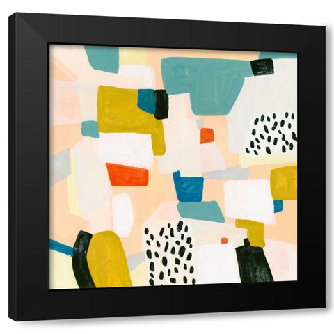 Sandy Land II Black Modern Wood Framed Art Print with Double Matting by Wang, Melissa