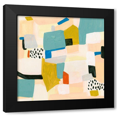 Sandy Land V Black Modern Wood Framed Art Print with Double Matting by Wang, Melissa