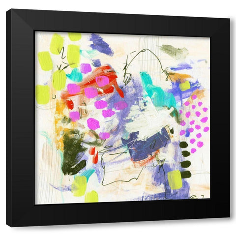 Override I Black Modern Wood Framed Art Print with Double Matting by Wang, Melissa