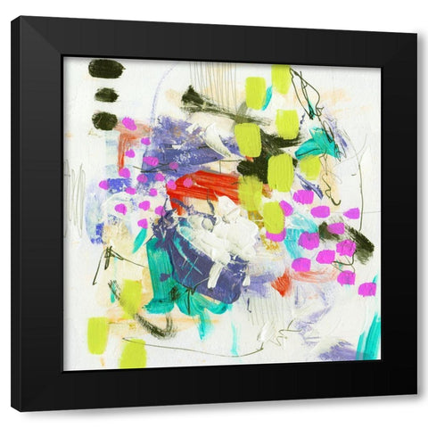 Override IV Black Modern Wood Framed Art Print with Double Matting by Wang, Melissa