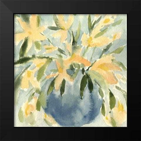 Basic Blooms I Black Modern Wood Framed Art Print by Caroline, Emma