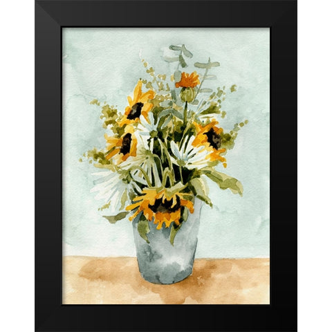 Birthday Bouquet II Black Modern Wood Framed Art Print by Caroline, Emma