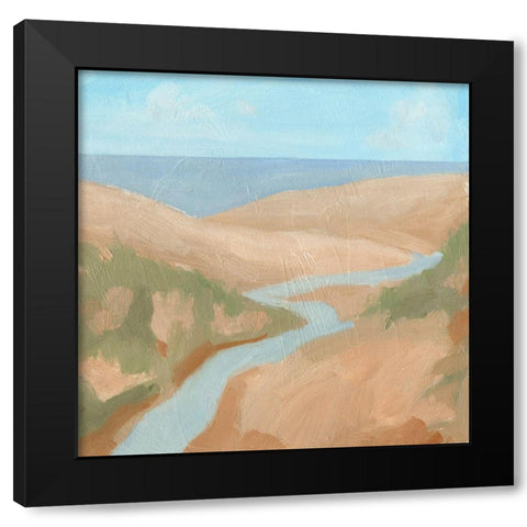 Sandy Brook I Black Modern Wood Framed Art Print with Double Matting by Green, Jacob