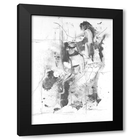 Graphite Abstract I Black Modern Wood Framed Art Print by Willett, Michael